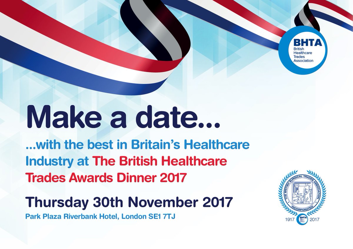 weareBHTA's tweet photo. Don't forget to book your place at the BHTA Awards Dinner 2017 - for booking forms please click here: https://t.co/6xuLioEyvl
#BHTAawards https://t.co/V54RdboR8m