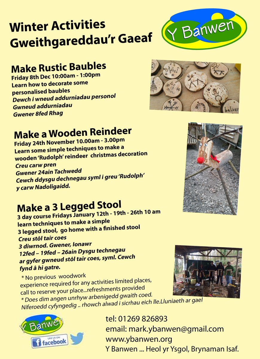 YBanwen's tweet photo. Seasonal and Craft activities coming up at Y Banwen. Free activities Tea and Coffee  provided and maybe even a roasted chestnut! https://t.co/fbh0A2Qm3b