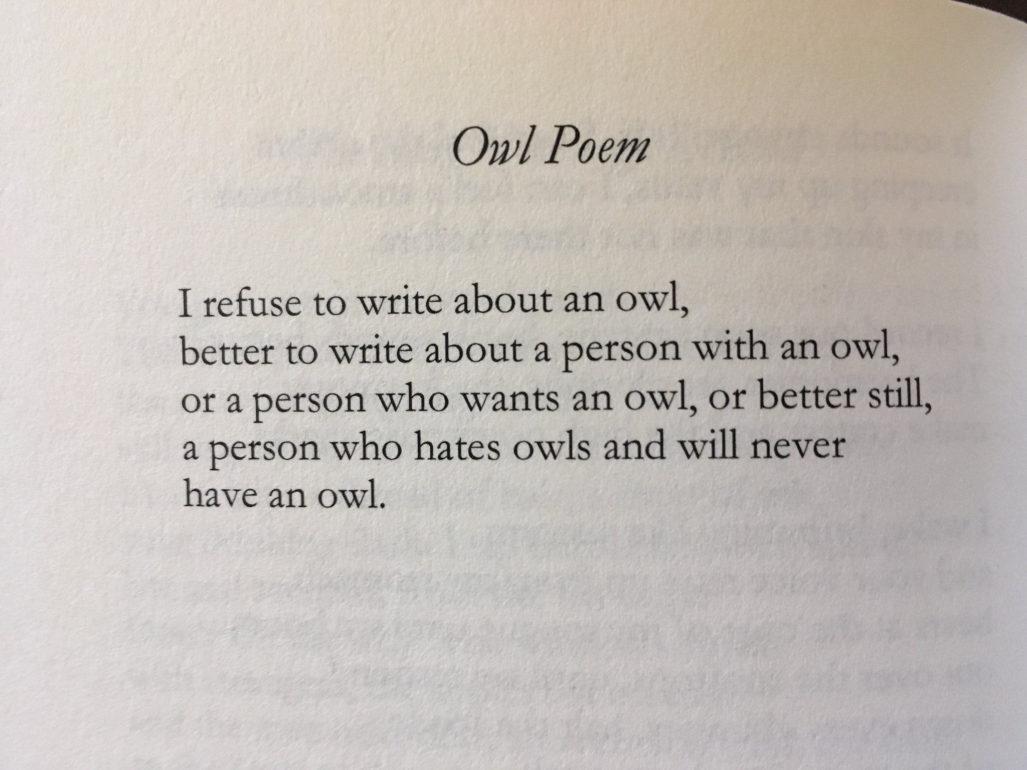owl poem