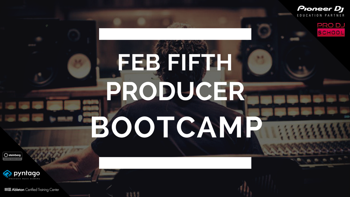 Pyntago's tweet photo. February Fifth - The day that our brand new course #ProducerBootcamp starts! Be sure of your spot and subscribe now> https://t.co/aohRkg3SfF https://t.co/wPPiG0slq1