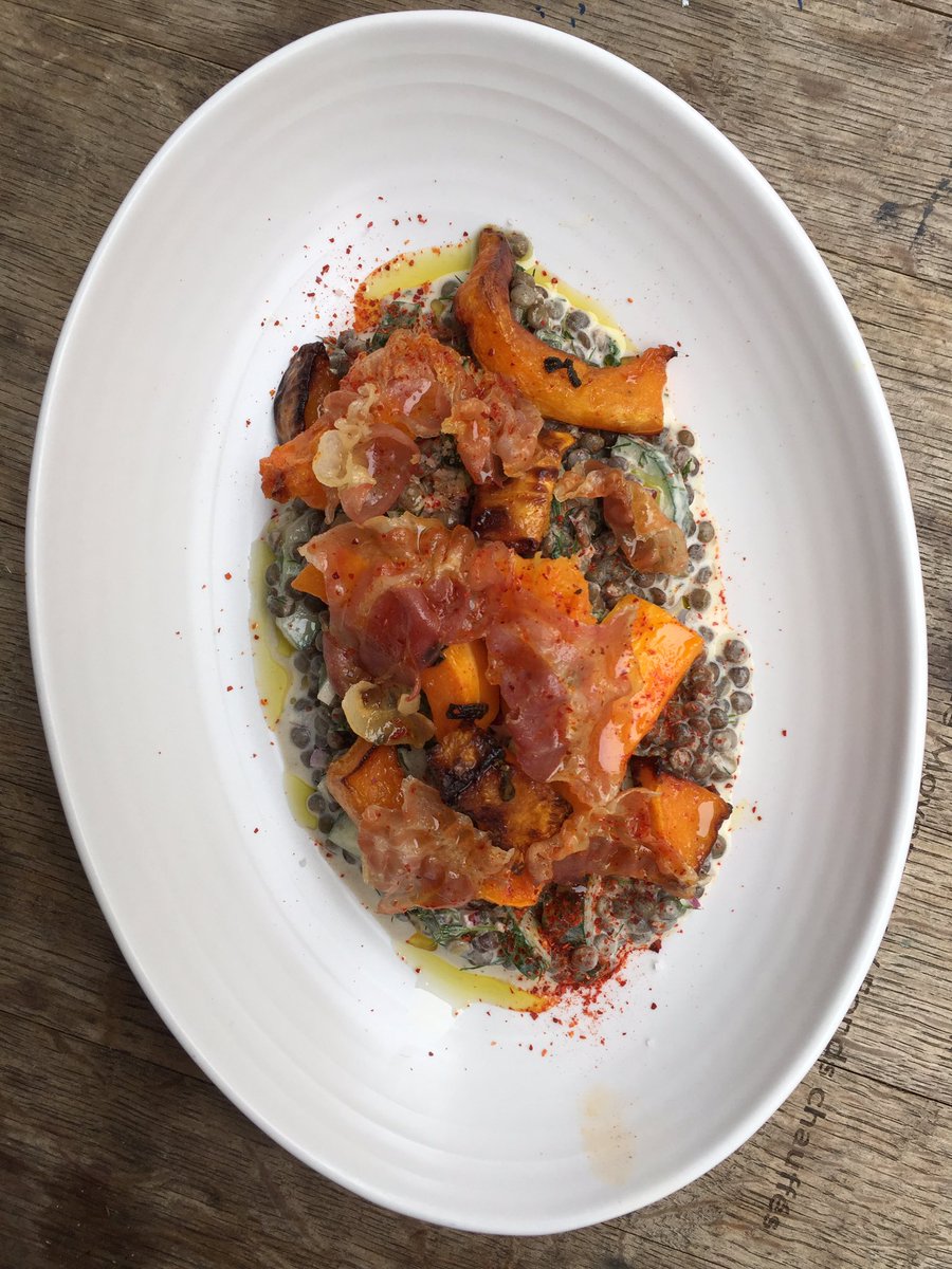 TerroirsWineBar's tweet photo. Chef Ollie's back at Terroirs! Butternut squash with lentils and pancetta + 🍷£10! https://t.co/meg7PVkmQq