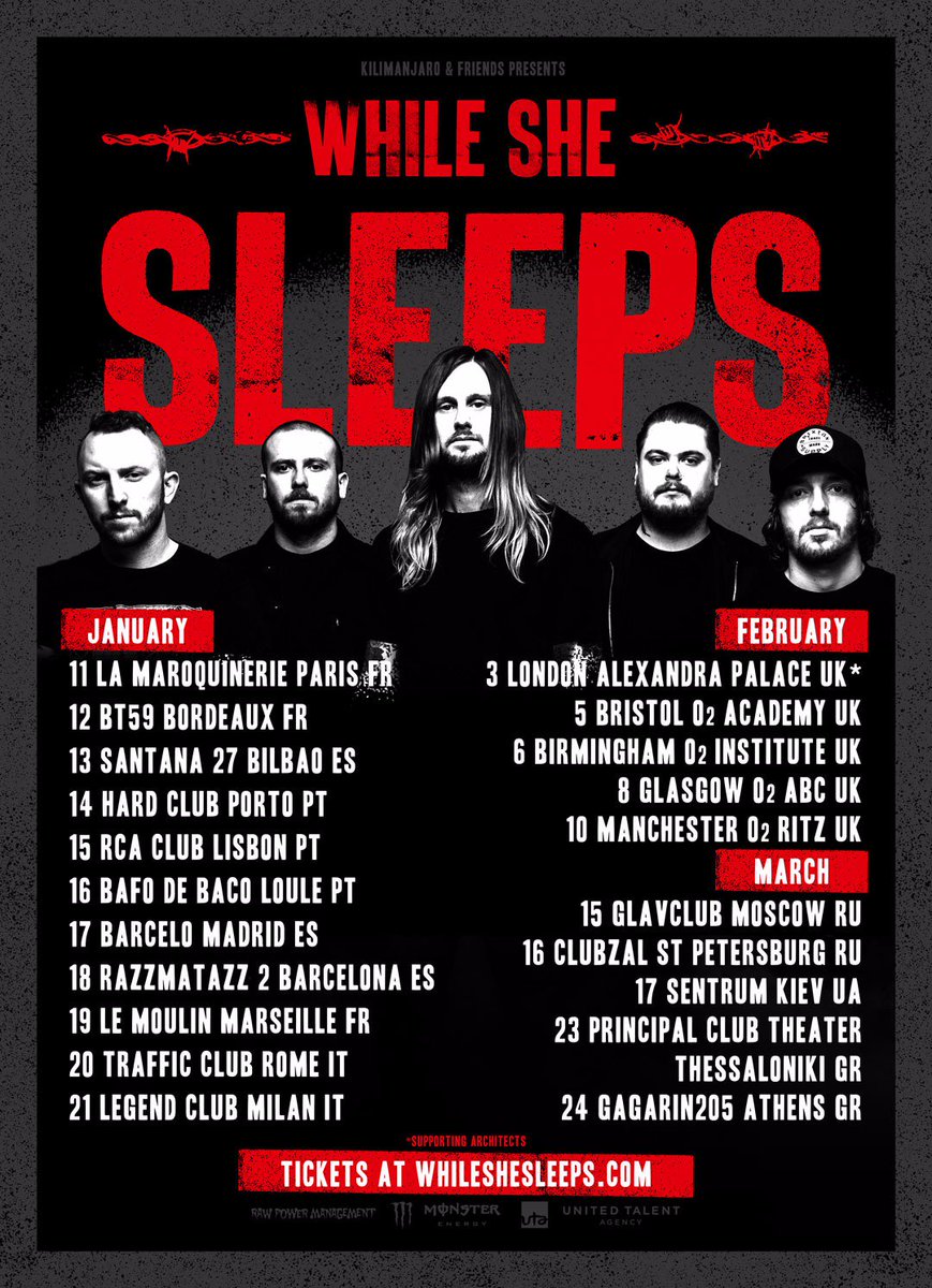 whileshesleeps's tweet photo. Tickets on sale NOW for all these dates! Go go go! https://t.co/mPSdd1S3GS https://t.co/nSOpPOerrv