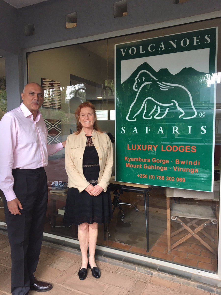 @volcanoessafaris is proud to host the Duchess of York Sarah Ferguson at #virungalodge this week!