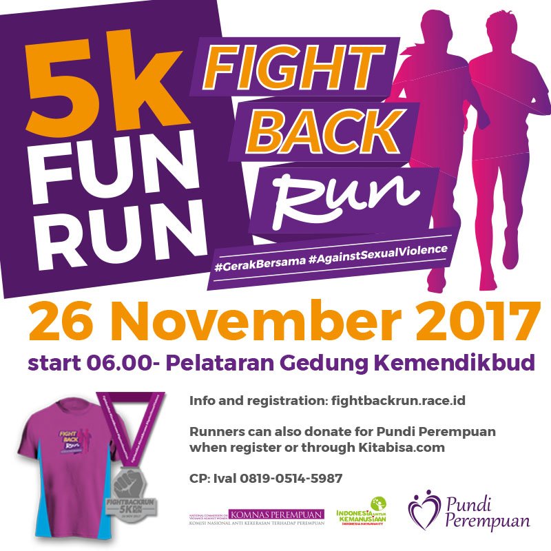 Satu bulan menuju Fightback Run! Yuk segera daftarkan nama Sahabat :)