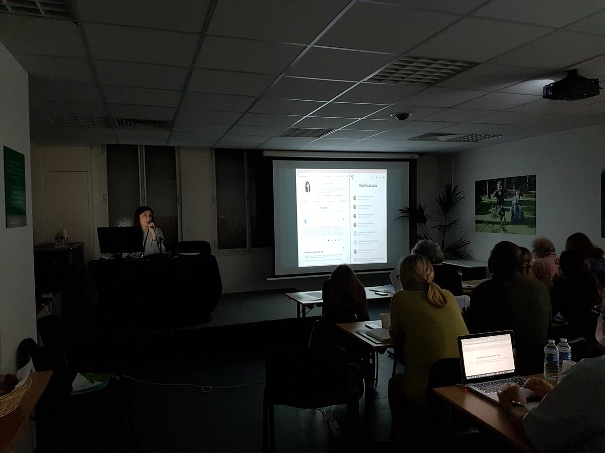 yann_eurordis's tweet photo. Marta Campabadal present the new platform + new services + new languages + new communities + new look & feel of #rareconnect at #Eurordis https://t.co/WC4pV8NQj5