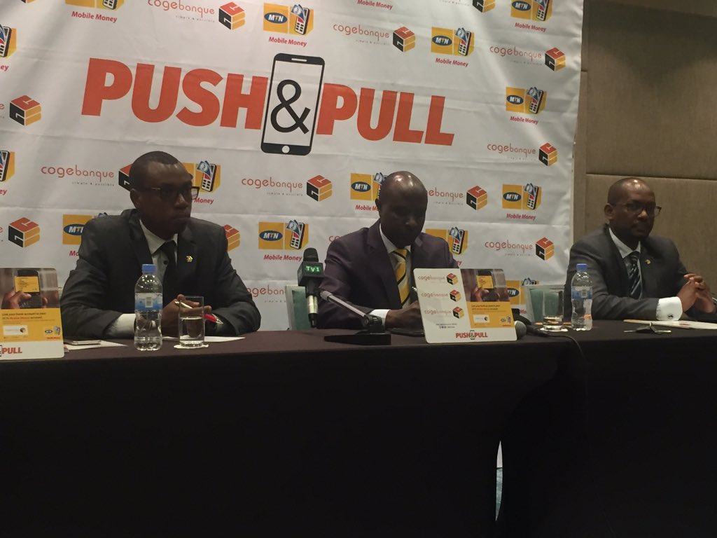 Patycope's tweet photo. #HappeningNow @KigaliMarriott for @Cogebanque1 clients to enjoy cashless transactions through @MTNRwanda partnership #PushAndPullServices https://t.co/RNumJsybTN