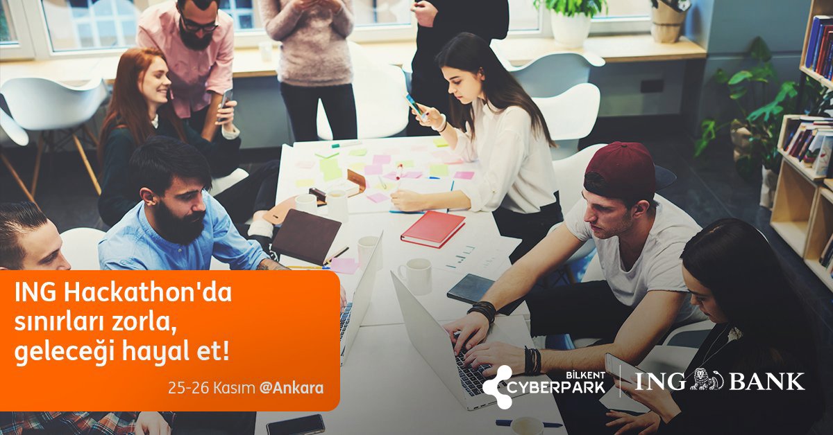 CyberparkTGB's tweet photo. Projelerinle hayatı kolaylaştırabileceğine inanıyorsan, 25-26 Kasım’da CYBERPARK'taki ING Hackathon’da yerin hazır! https://t.co/mkEQIscQYR https://t.co/em5rbR5fHi