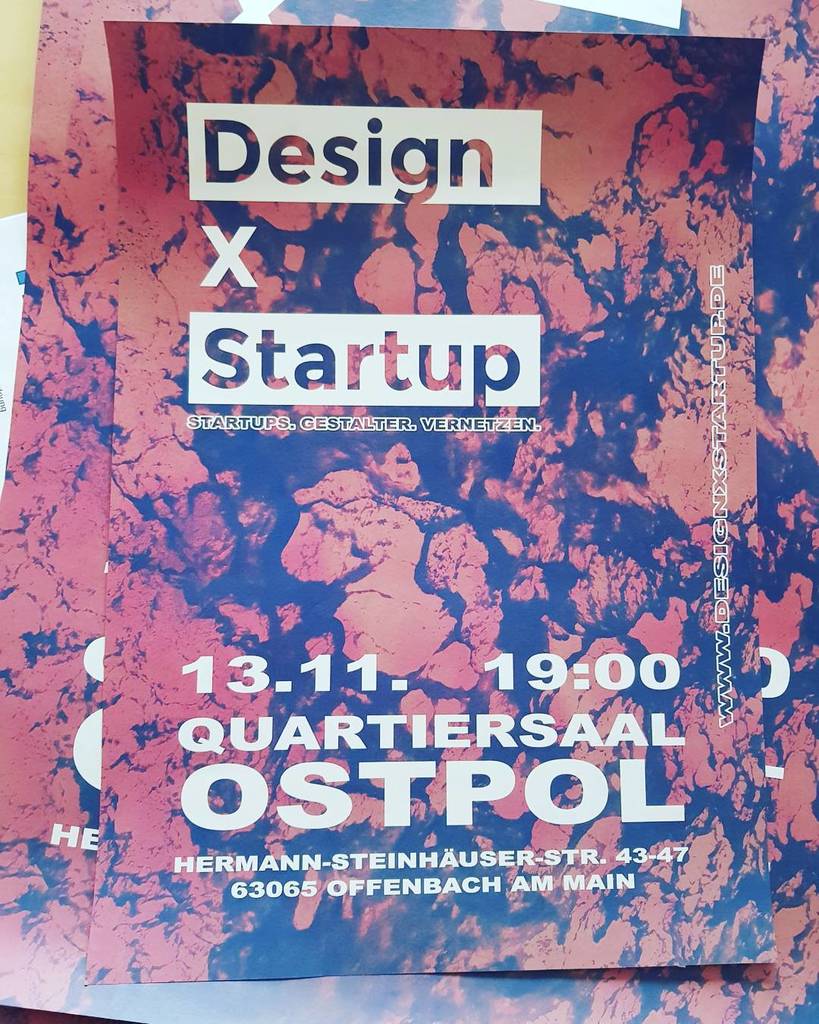 Design X Startup vol.2 am 13.11 im Quartiersaal Offenbach. Beginn 19:00. Mehr Infos unter ift.tt/2yLMUQn ift.tt/2gJJfvv