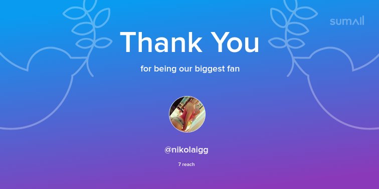 digimediaSY's tweet image. Our biggest fans this week: @nikolaigg. Thank you! via sumall.com/thankyou?utm_s…