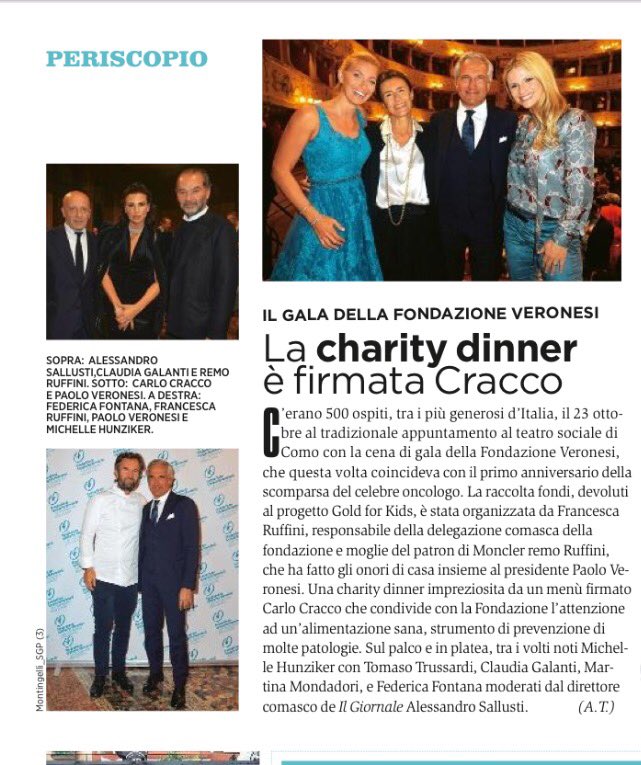 La Charity Dinner (comasca) firmata da <a href="/craccocarlo/">Carlo Cracco</a> <a href="/panorama_it/">Panorama.it</a> <a href="/Fondaz_Veronesi/">Fondazione Veronesi</a> <a href="/FranceRuffini/">FRANCESCA RUFFINI</a> <a href="/elirossa/">Elisa Invernizzi</a> <a href="/remoruffini/">REMO RUFFINI</a>