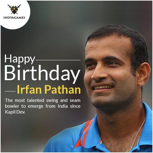 Indyagames wishes Irfan Pathan a very happy birthday!    