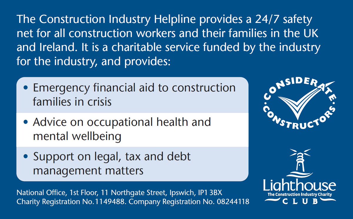 WeAreLHCharity's tweet photo. Thanks to @BeechGroup for making sure they have their construction helpline pack and getting ready for their #LighthouseDay https://t.co/TbsQylAWj5