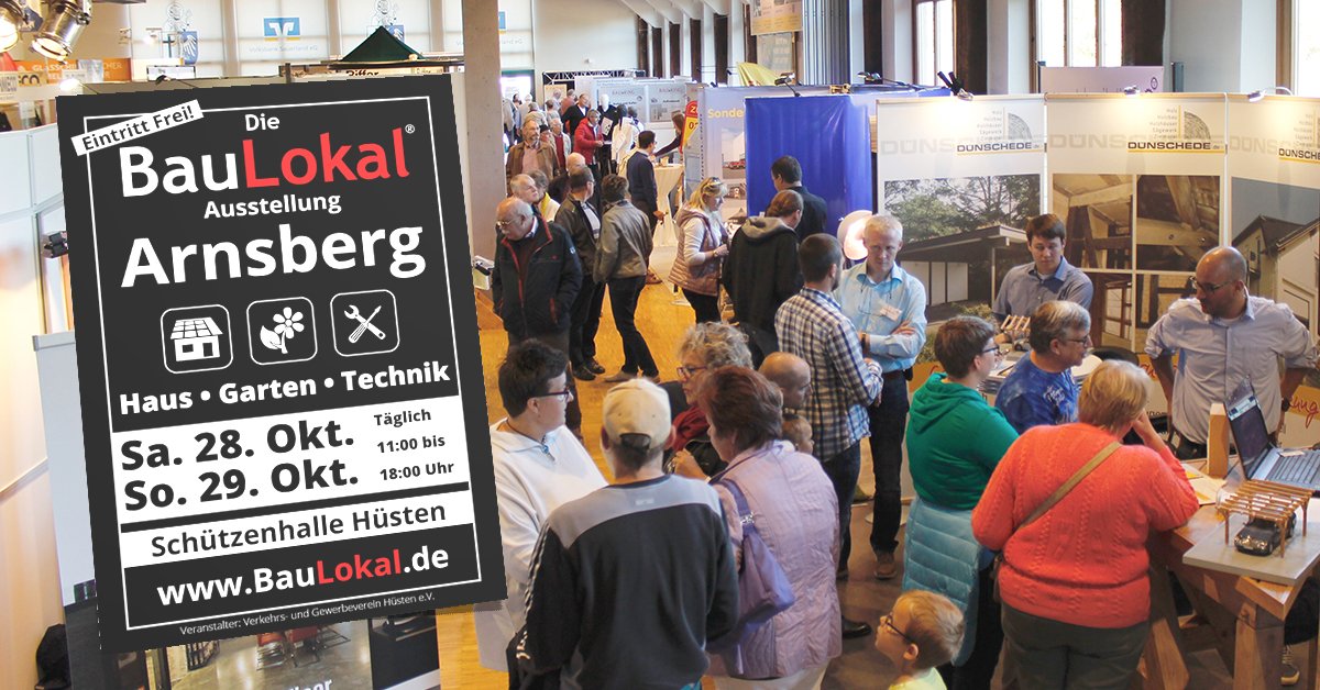 BauLokal's tweet photo. Baumesse: Die BauLokal Ausstellung an diesem Wochenende ein Arnsberg. Eintritt frei!
https://t.co/zN8Em0Djm4 https://t.co/zVz8Jp8Hk3
