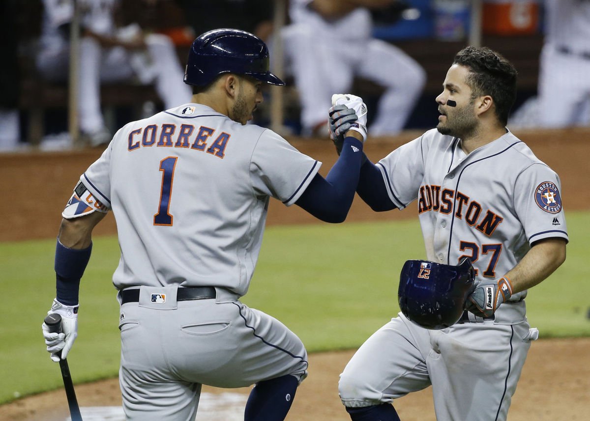lvgarciag's tweet photo. @astros Fabulous, intense What A Game! #WSGame2 #AstrosWin 7-6 in 11 innings #Altuve #Correa & #teamwork #HRs @LosAstros #SerieMundial2017 https://t.co/dwLpeG2HUR