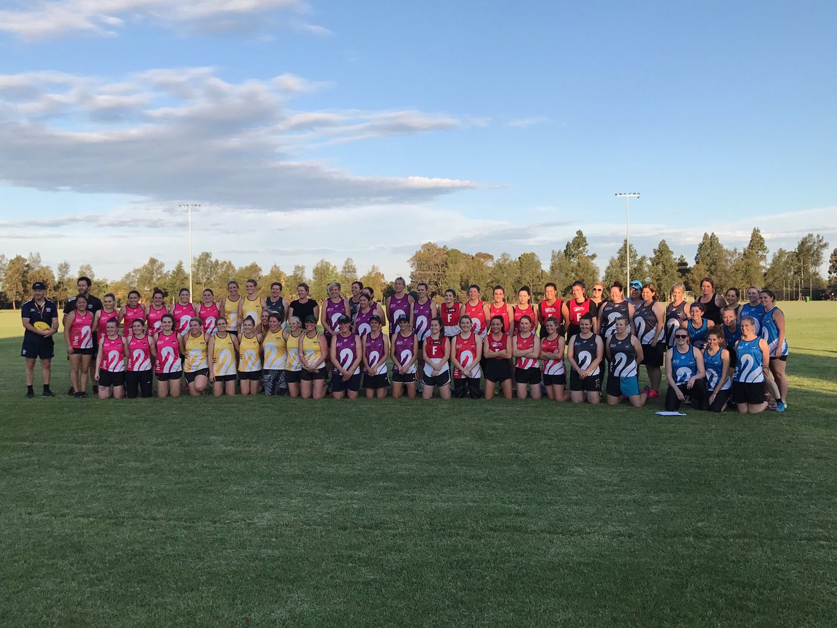 Landmark event for SNSW, the first ever <a href="/aflwomens/">AFL Women's</a> community competition started in Griffith tonight. Thanks to <a href="/GriffithSwans/">Griffith Swans</a> and livefit