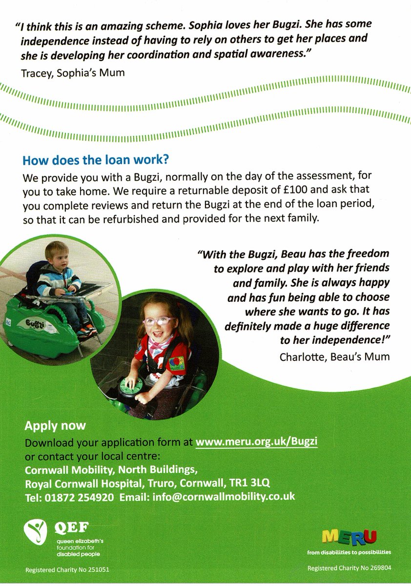 Cornwall Mobility (@cornwallmobilit) on Twitter photo Bugzi, the powered wheelchair for children, is available for loan FREE from <a href="/CornwallMobilit/">Cornwall Mobility</a> <a href="/MERUcharity/">MERU</a> @CornwallCT <a href="/just4_children/">Just4Children</a> <a href="/CHSW/">Children's HospiceSW</a> Bugzi, the powered wheelchair for children, is available for loan FREE from <a href="/CornwallMobilit/">Cornwall Mobility</a> <a href="/MERUcharity/">MERU</a> @CornwallCT <a href="/just4_children/">Just4Children</a> <a href="/CHSW/">Children's HospiceSW</a>