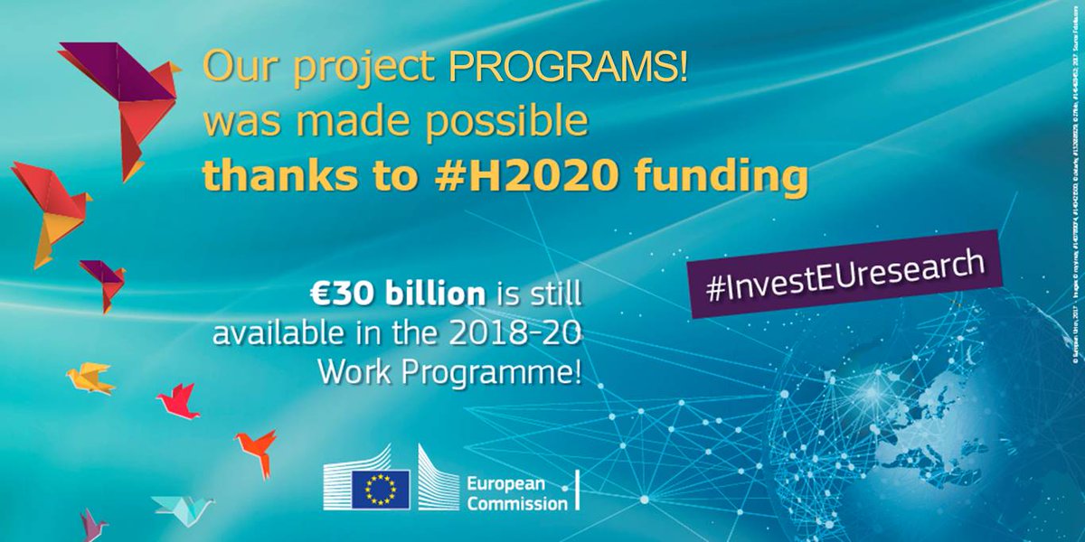 Our project <a href="/programsEU/">PROGRAMS EU Project</a>  was made possible thanks to #H2020 #InvestEUresearch! <a href="/EU_H2020/">Horizon 2020</a>  <a href="/EFFRA_Live/">EFFRA</a>