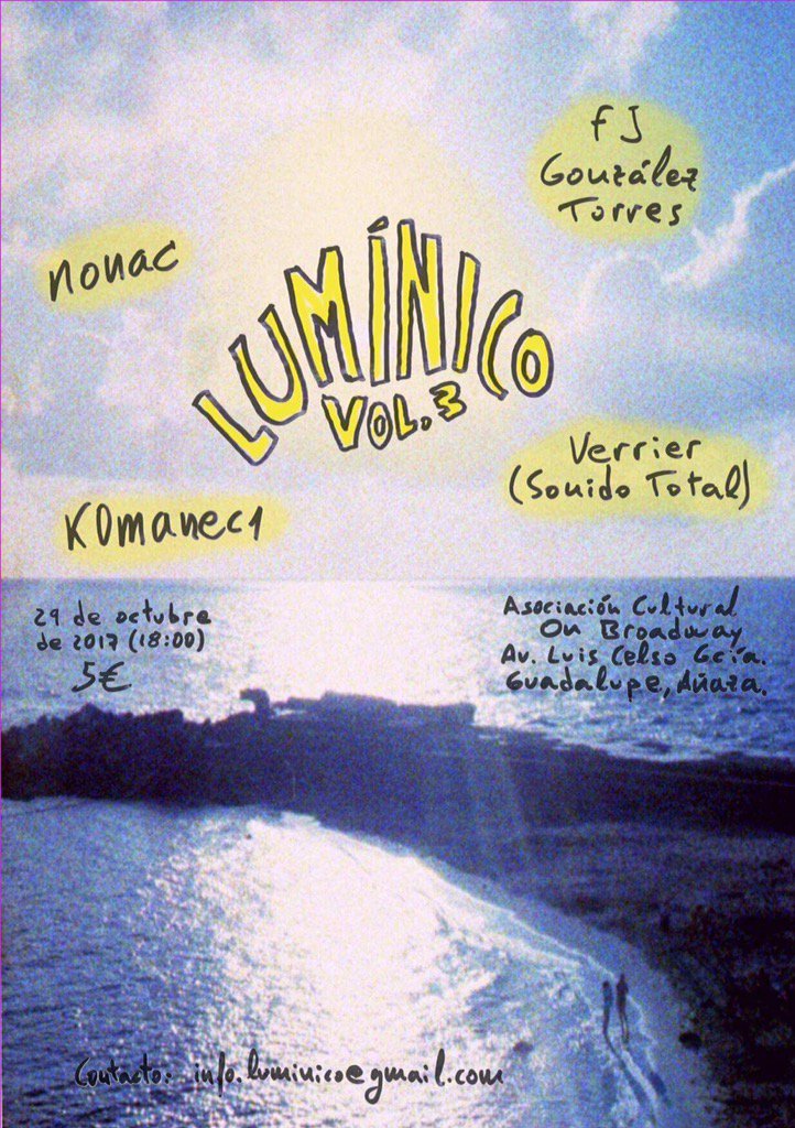 VerrierVictor's tweet photo. Este domingo en #stacruztenerife con Nonac, FJ Gonzalez Torres y @Komanec1 en #lumínicovol3 https://t.co/Pd1Bzp7MYS