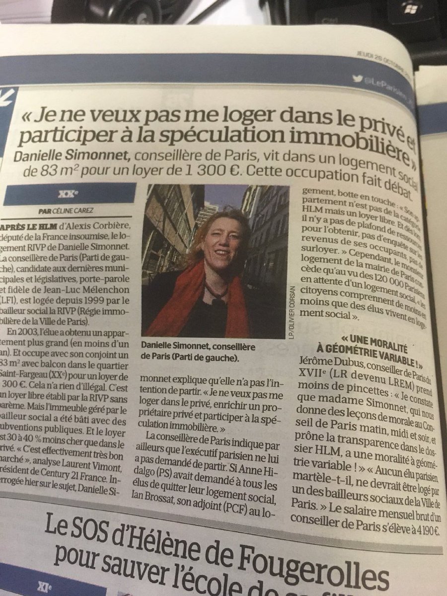 Pierr_Person's tweet photo. Chaque jour, je reçois 5 demandes urgentes de logement public
Pdt ce temps, @Simonnet2 en occupe un pour "ne pas enrichir le privé"
Immoral! https://t.co/skzzwotQyK