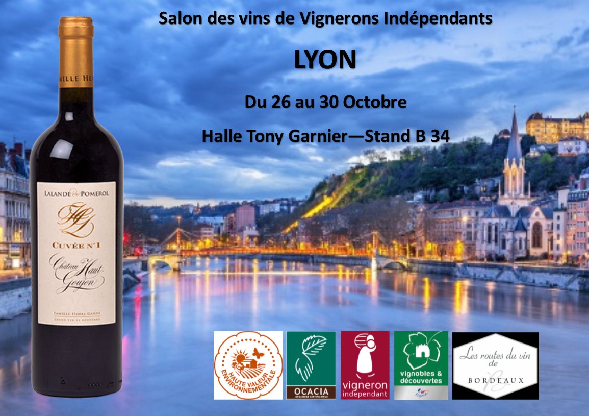Ami lyonnais, toi aussi vient décourvir nos #vins de #LalandeDePomerol et #MontagneSaintEmilion Stand B34
#VigneronIndependant #Lyon
