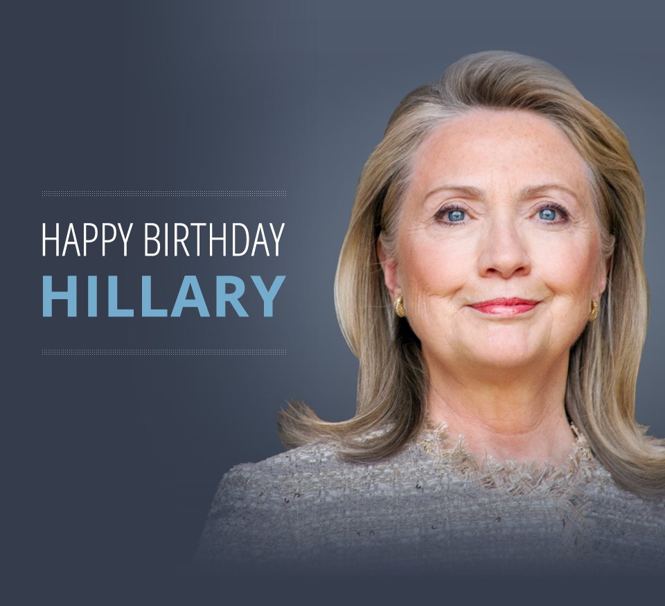 Vandaag blaast Hillary Clinton 70 kaarsjes uit, happy birthday Hillary!  
