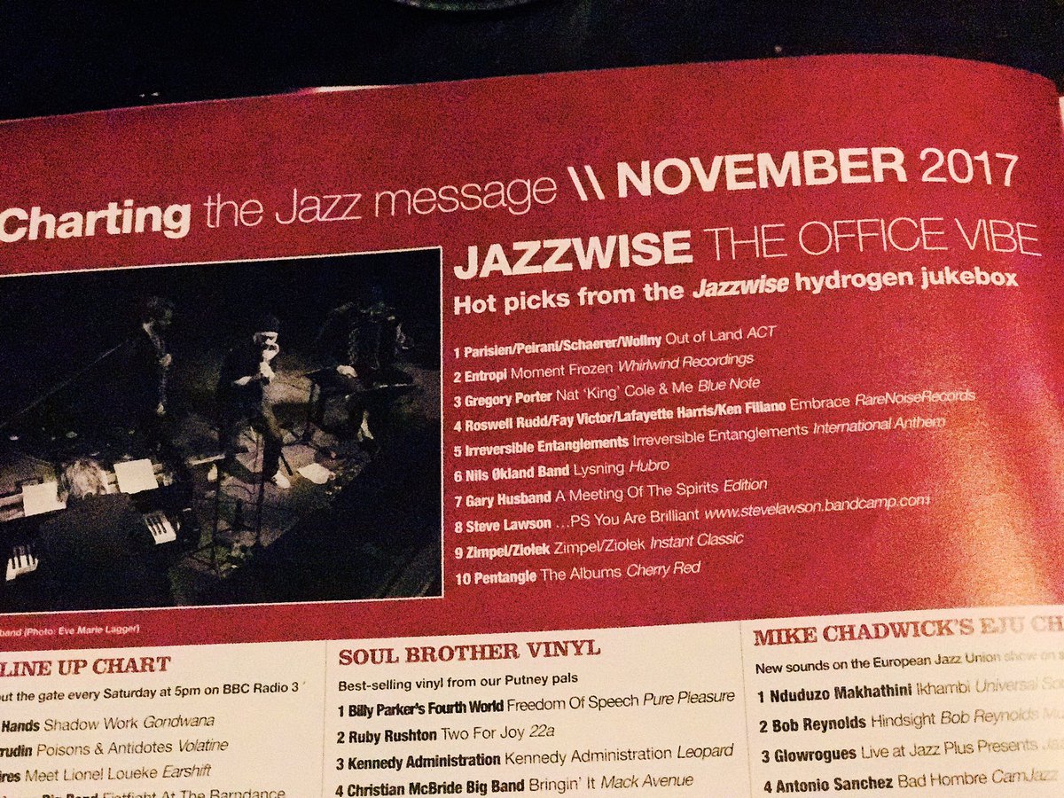 Ooooh look! We're no.2 in the <a href="/Jazzwise/">Jazzwise</a> chart in their November edition!! #MomentFrozen <a href="/WhirlwindRecord/">Whirlwind Recordings</a>