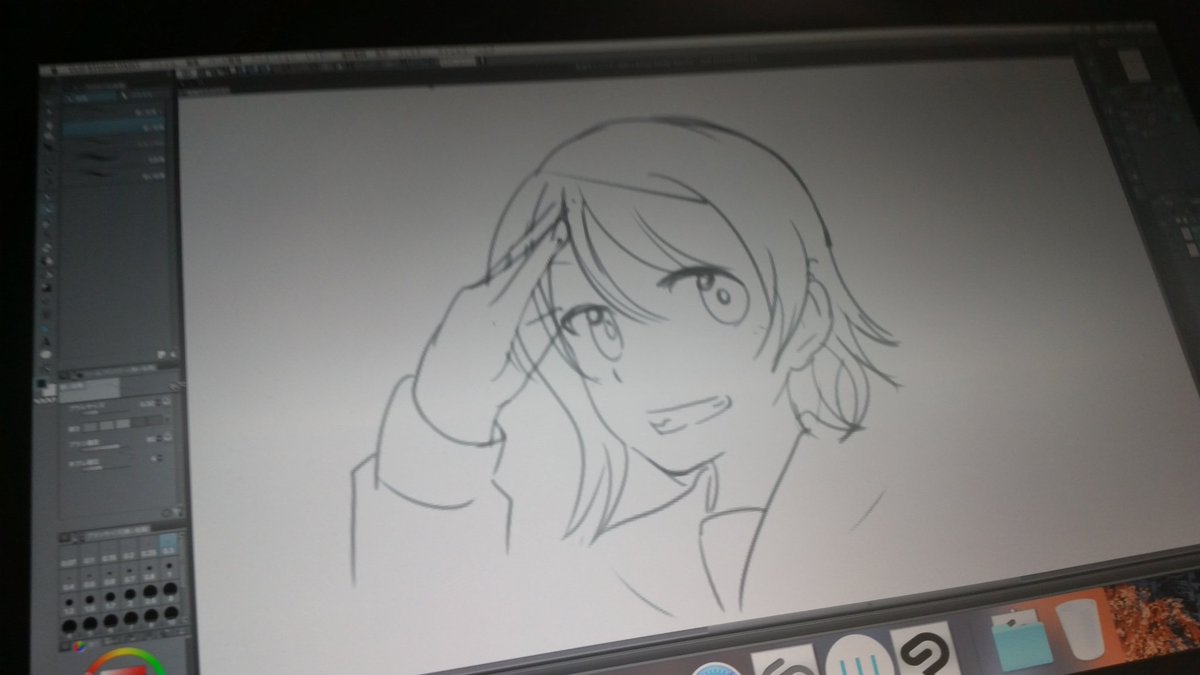 絵描きらしい事してた。 