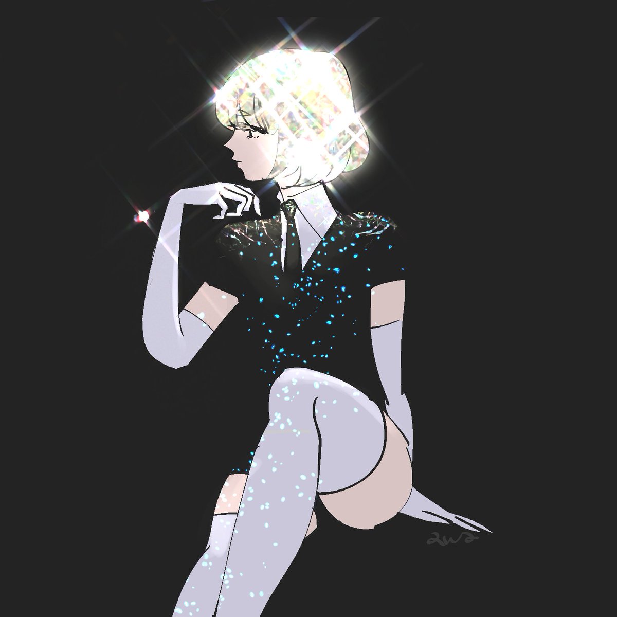 「ダイヤちゃん 」|泡のイラスト