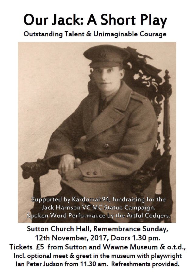 Here we are people, the definitive poster advertising our fundraiser for this campaign on Remembrance Sunday #Statue52 #2Legends1Man