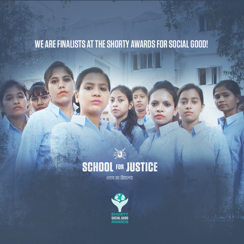 FreeaGirlIndia's tweet photo. The #SchoolforJustice is honored to be selected as a finalist  the @ShortyAwards for Social Good! Thank you for your continued support! https://t.co/GnLfMSxkZJ