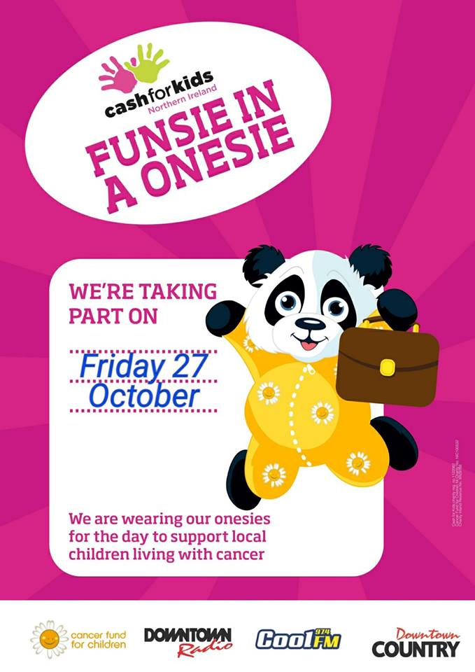 Tomo all staff &amp; coaches will be wearing onsies for #cashforkids #cancerfundforchildren #funsieinaonsie #coolfm