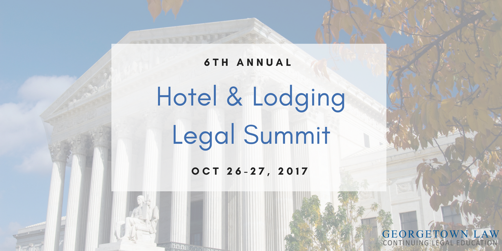 GeorgetownCLE's tweet photo. Today is our 6th Annual Hotel & Lodging Legal Summit! Use #GeorgetownHLLS to follow the conversation. https://t.co/n4wPCmGrU3