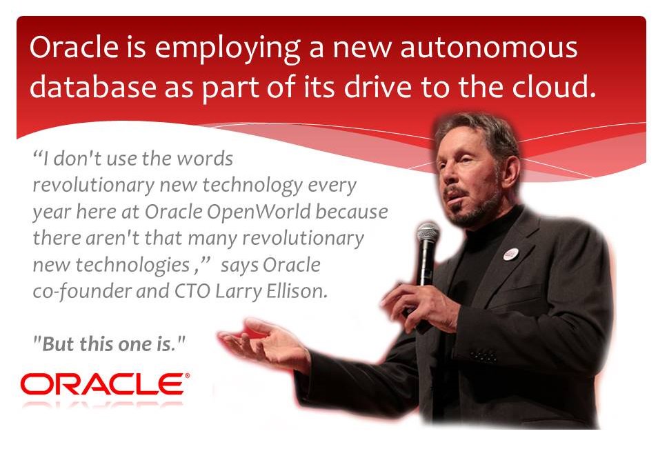 #Oracle is employing a new autonomous #database as part of its drive to the #cloud. 

Read #oraclenews story here: bit.ly/2lff7JT