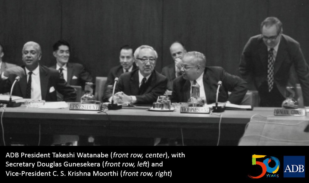 ADB_INRM's tweet photo. CS Krishna Moorthi was the 1st ADB Vice-President who served the Bank for 12yrs working with the first 3 Prez #ADB50
https://t.co/ABM9bFsG7M https://t.co/YEFFnaqBbX