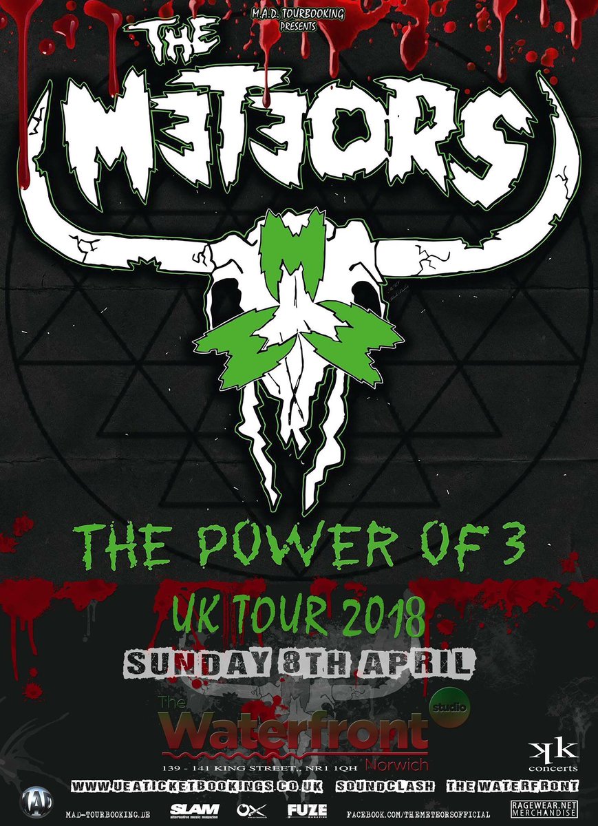 Concerts_Tours's tweet photo. New date set for #themeteors @WaterfrontNR1 Norwich 8 April. #kingsofpsychobilly #punk #rockabilly #psychobilly ALREADY NEARLY SOLD OUT!!! https://t.co/yVb3Zei8LZ