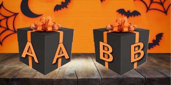 CalendarsUK's tweet photo. #HalloweenGame 3: Vote #BoxA or #BoxB &amp; at 5pm we'll open box with most voted to reveal #TrickorTreat for 3 people who voted for that box https://t.co/JIpOWfyueA