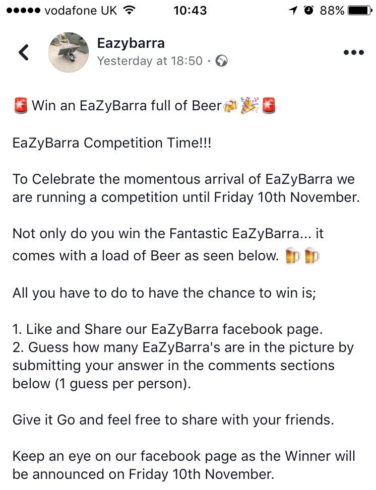 COMPETITION TIME!!! 🎉Head over to the EaZyBarra facebook page to win your own EaZyBarra!! Retweet and have your guess. #business #tools