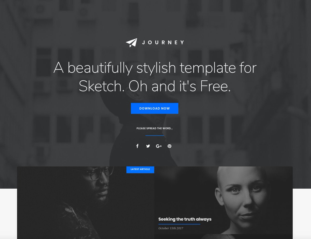 Check out 'Journey'. A Free, beautifully stylish Template for <a href="/sketchapp/">Sketch</a> bit.ly/2xEKHp9 #sketchapp #ui #design