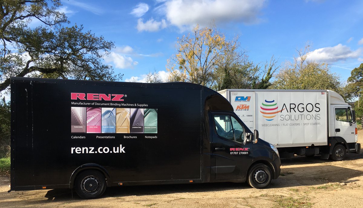 Renzbinding's tweet image. Loaded and ready for @IPEX next week... #wirebinding #automaticpunching #calendarbinding #UVcoater