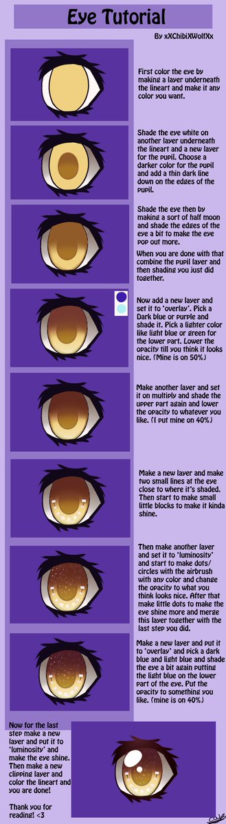 BlizzySnowolf's tweet image. Here's a little simple #tutorial i made for how i do the eyes on the chibi's ^-^#Art #Eyetutorial #DigitalArt