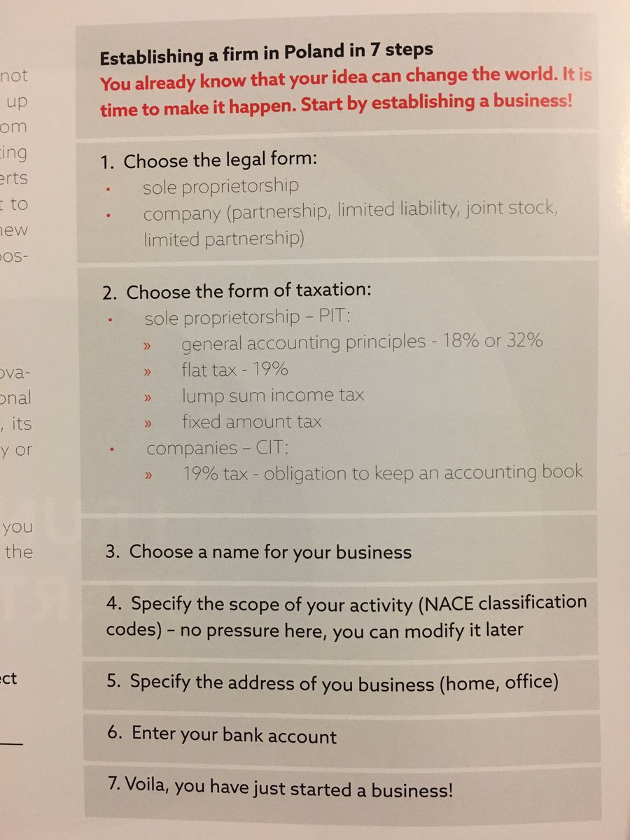PolandToday_'s tweet photo. 7 steps to starting a company in Poland according to @startinpoland #CEEAS17 https://t.co/KZad6KNdC3
