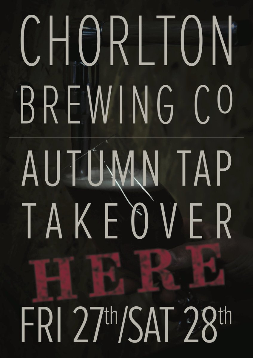 Super excited to be part of the <a href="/ChorltonBrew/">🇪🇺 Chorlton Brewing Co 🇪🇺</a> National Tap Takeover this weekend! Come &amp; give their amazing sour beers a sample 🍺🍻