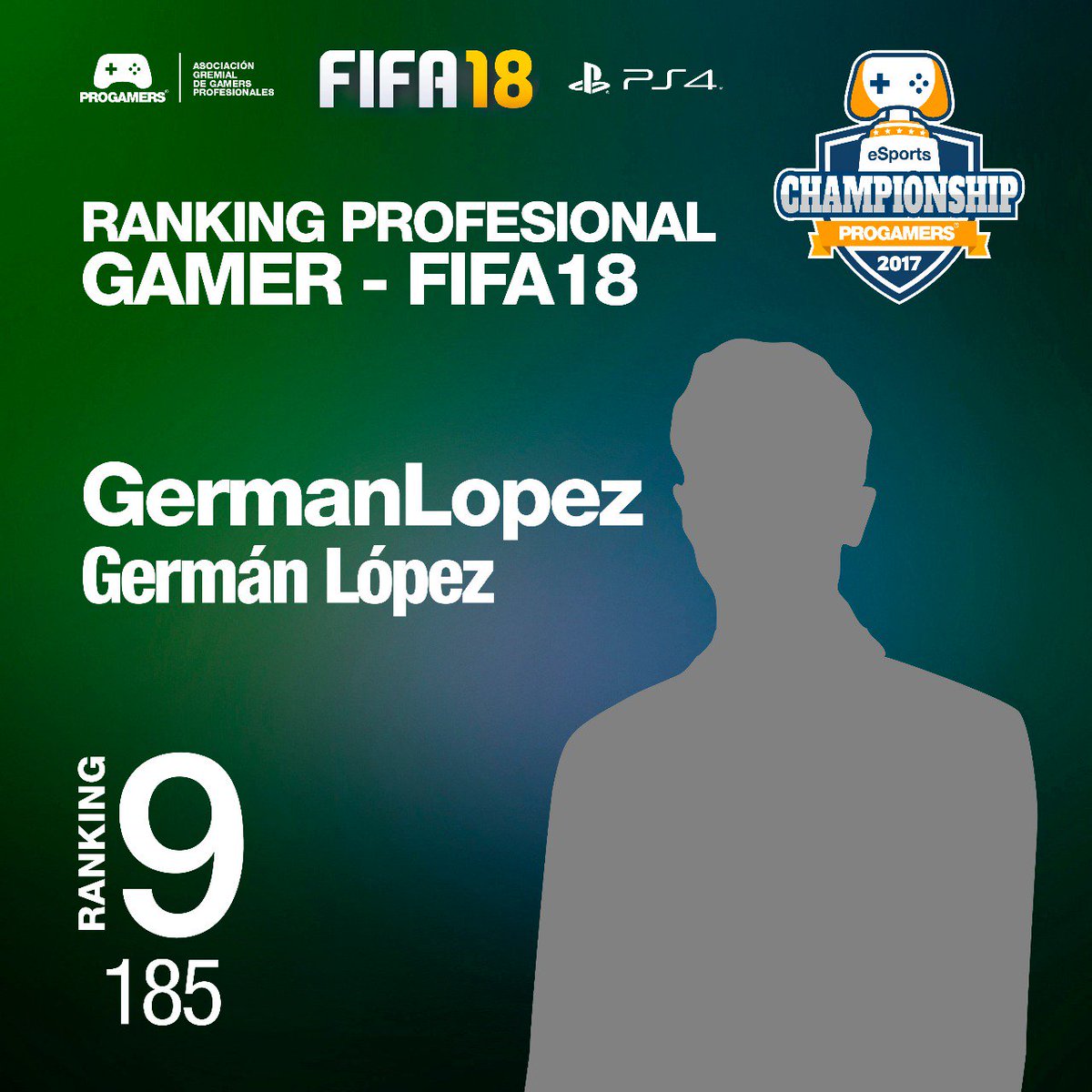 PROGAMERS_COL's tweet image. Felicitaciones a cada uno de los Gamers que con su gran esfuerzo se mantienen en el ranking de los mejores. ¡Vamos por el numero 1! #FIFA18