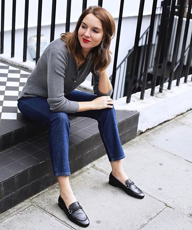sevenbootlane's tweet photo. Simple and sophisticated. Dani of @thegrownupedit has styled her Kellie loafers with straight cut denim and a soft grey knit, perfect for th https://t.co/Zz19I4msgL