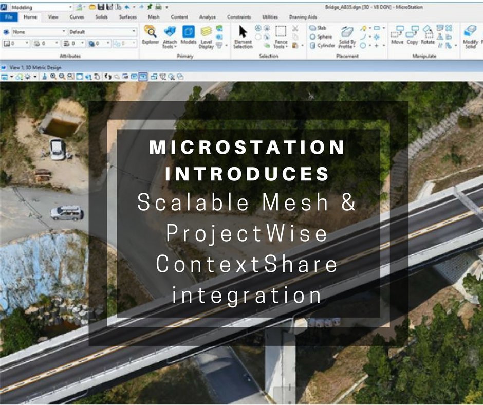 MicroStation's tweet photo. Take reality modeling to the next level with #MicroStation's scalable mesh and #ContextShare integration https://t.co/tJLo7LBkZZ https://t.co/bN846wk1rq