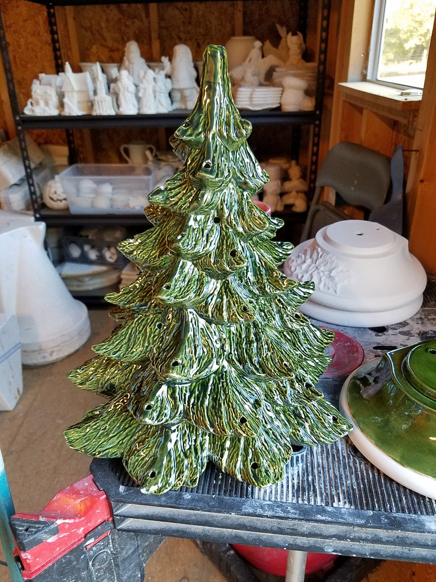 adkisson69's tweet image. Ceramic Christmas tree 16inches tall with base for $65.00