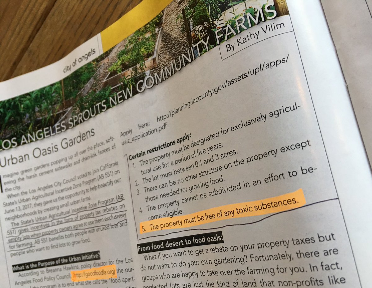 h2Onotflammable's tweet photo. Information on a CA state law’s adoption in L.A., AB 551 on UAIZs - Urban Agricultural Incentive Zones. CA-AB 551: https://t.co/aYRi47HOFc https://t.co/IcvKgugo6P