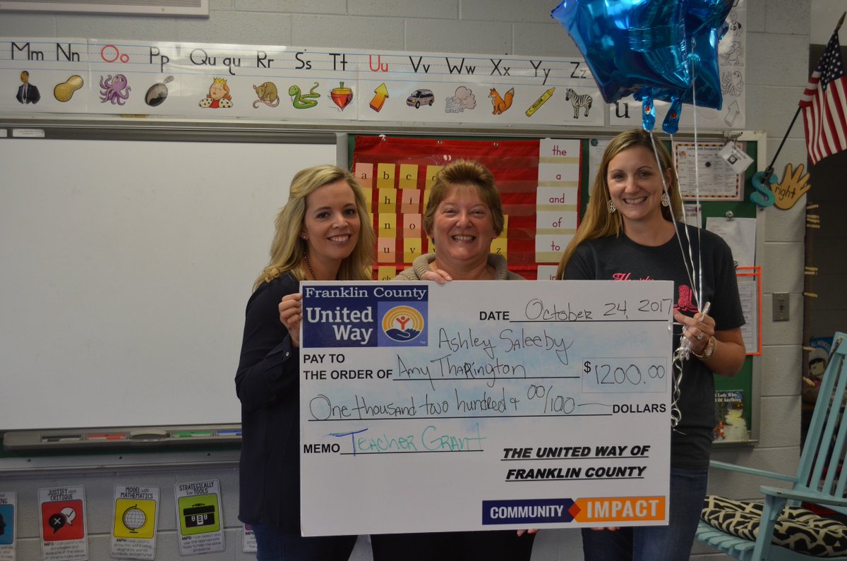 FCSchoolsNC's tweet photo. @UnitedWayFCNC and @Novozymes raise $25000 to support our teachers and students! https://t.co/XzDSRY4CXk #teachergrants #givingback https://t.co/5vhu89Jflv