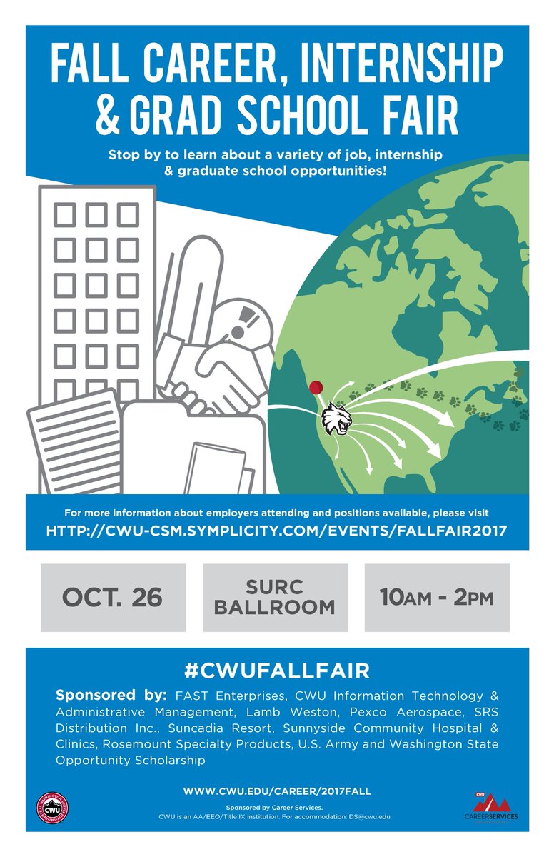 wspd6pio's tweet photo. .@wastatepatrol 100+ openings. Looking for people with desire to serve, compassionate & trainable! #CWUFALLFAIR SURC building @CentralWashU https://t.co/yeENobWA4J