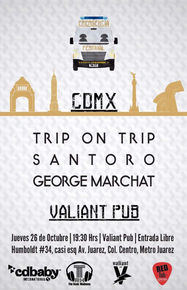 TripTripmx's tweet photo. La ausencia terminó, nos vemos 7:30 en el Valians #TripOnTrip #AtodamadreOundesmadre @emergenciafest. https://t.co/nVmxtcPPuK
